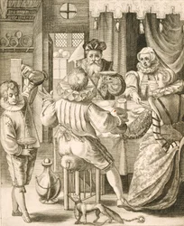 Repas dans la salle à manger